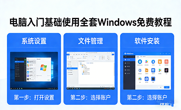电脑入门基础使用全套Windows免费教程