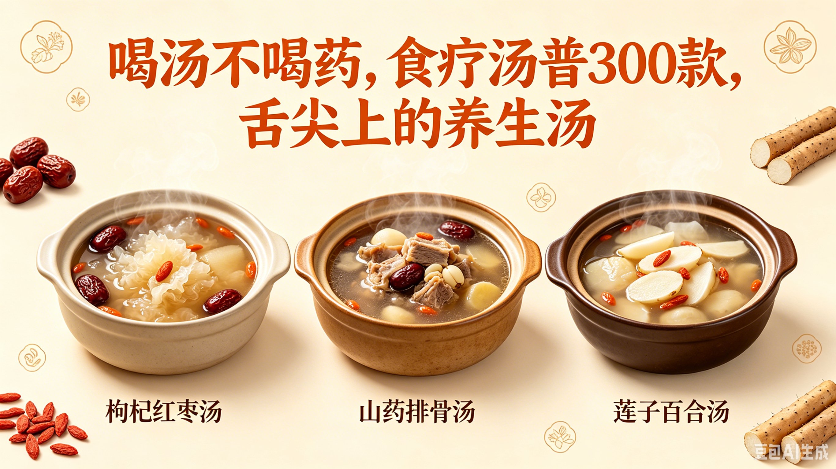 喝汤不喝药，食疗汤普300款